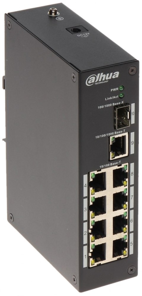 SWITCH PRZEMYSŁOWY PFS3110-8T 10-PORTOWY +SFP DAHUA