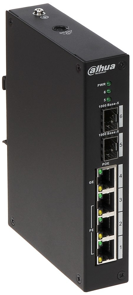 SWITCH PRZEMYSŁOWY POE PFS3206-4P-96 4-PORTOWY + 2 x SFP DAHUA SWITCH PRZEMYSŁOWY POE PFS3206-4P-96 4-PORTOWY + 2 x SFP DAHUA