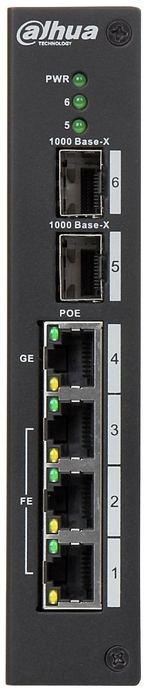SWITCH PRZEMYSŁOWY POE PFS3206-4P-96 4-PORTOWY + 2 x SFP DAHUA SWITCH PRZEMYSŁOWY POE PFS3206-4P-96 4-PORTOWY + 2 x SFP DAHUA