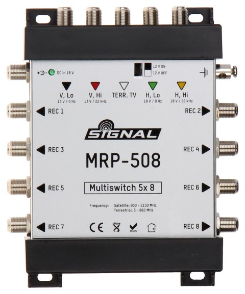 MULTISWITCH MRP-508 5 WEJŚĆ/8 WYJŚĆ SIGNAL MULTISWITCH MRP-508 5 WEJŚĆ/8 WYJŚĆ SIGNAL
