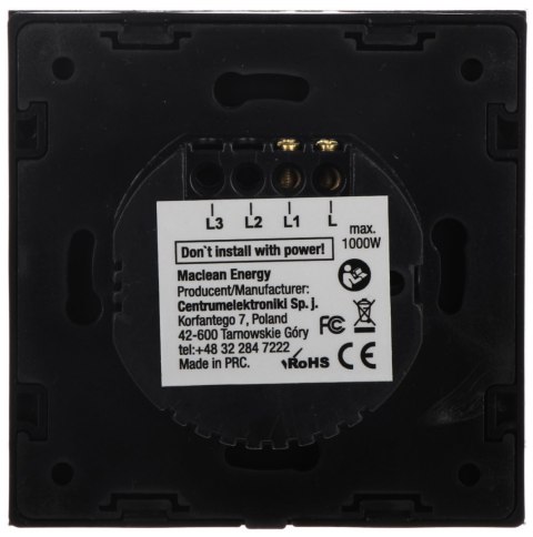 DOTYKOWY ŁĄCZNIK JEDNOBIEGUNOWY MCE-701W 4.35 A MACLEAN DOTYKOWY ŁĄCZNIK JEDNOBIEGUNOWY MCE-701W 4.35 A MACLEAN