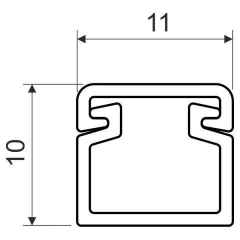 KORYTO KABLOWE PROSTE LV-11X10/HD 11x10 KORYTO KABLOWE PROSTE LV-11X10/HD 11x10