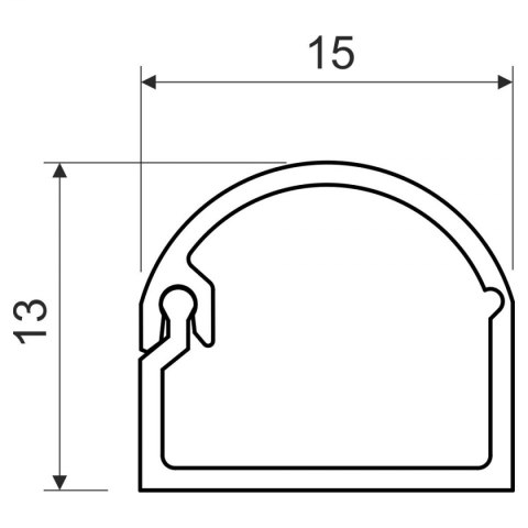 KORYTO KABLOWE PROSTE LZK-15X12/P2 15x13 KORYTO KABLOWE PROSTE LZK-15X12/P2 15x13