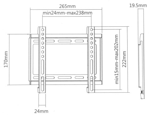 UCHWYT MONITORA BRATECK-KL22-22F UCHWYT MONITORA BRATECK-KL22-22F