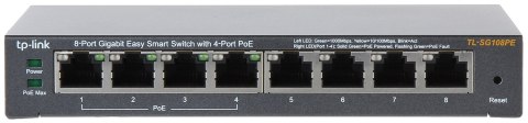 Switch PoE TL-SG108PE 8-PORTOWY TP-LINK Switch PoE TL-SG108PE 8-PORTOWY TP-LINK