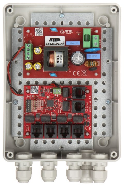 SWITCH POE IP-5-11-M2 5-PORTOWY ATTE SWITCH POE IP-5-11-M2 5-PORTOWY ATTE