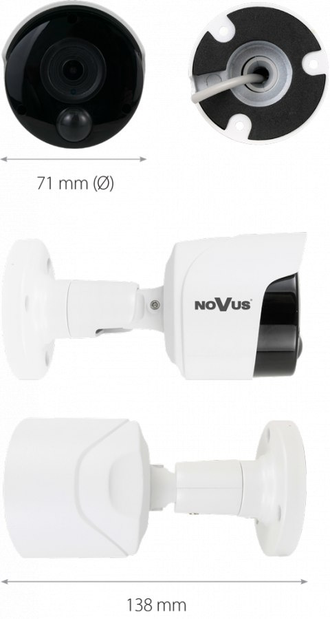 Kamera IP w obudowie z detektorem PIR NVIP-2H-4201/PIR Kamera IP w obudowie z detektorem PIR NVIP-2H-4201/PIR