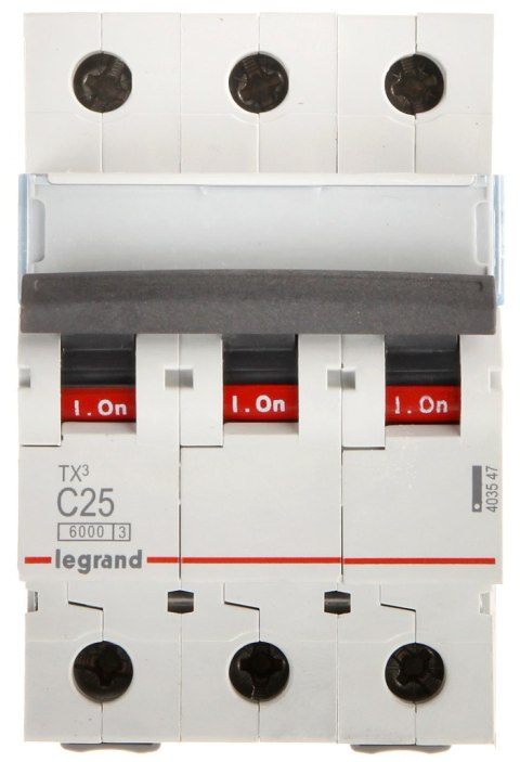 WYŁĄCZNIK NADPRĄDOWY LE-403547 TRÓJFAZOWY 25 A TYP C LEGRAND WYŁĄCZNIK NADPRĄDOWY LE-403547 TRÓJFAZOWY 25 A TYP C LEGRAND