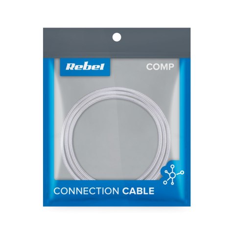 Kabel USB - USB micro REBEL 100 cm biały Kabel USB - USB micro REBEL 100 cm biały