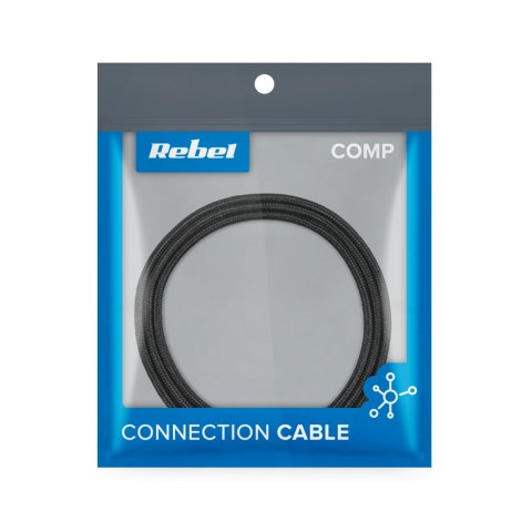 Kabel USB - USB micro REBEL 100 cm czarny Kabel USB - USB micro REBEL 100 cm czarny