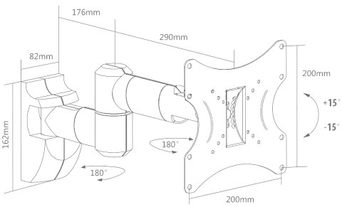 UCHWYT MONITORA AX-FLEXI-APOLLO UCHWYT MONITORA AX-FLEXI-APOLLO