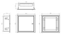 OBUDOWA PODTYNKOWA MB-OMP3 344 x 338 x 118 mm (Z KOŁNIERZEM) STALFLEX