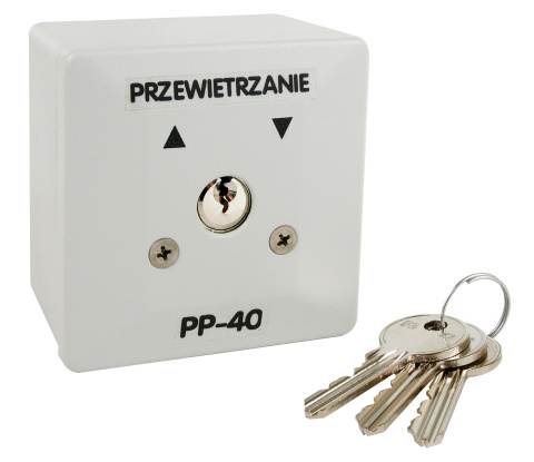 Przycisk przewietrzania natynkowy kluczykowy PP-40NT Przycisk przewietrzania natynkowy kluczykowy PP-40NT
