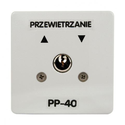 Przycisk przewietrzania natynkowy kluczykowy PP-40NT Przycisk przewietrzania natynkowy kluczykowy PP-40NT
