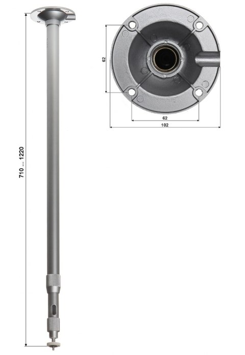 TELESKOPOWY UCHWYT SUFITOWY KAMERY BR-60X120 TELESKOPOWY UCHWYT SUFITOWY KAMERY BR-60X120