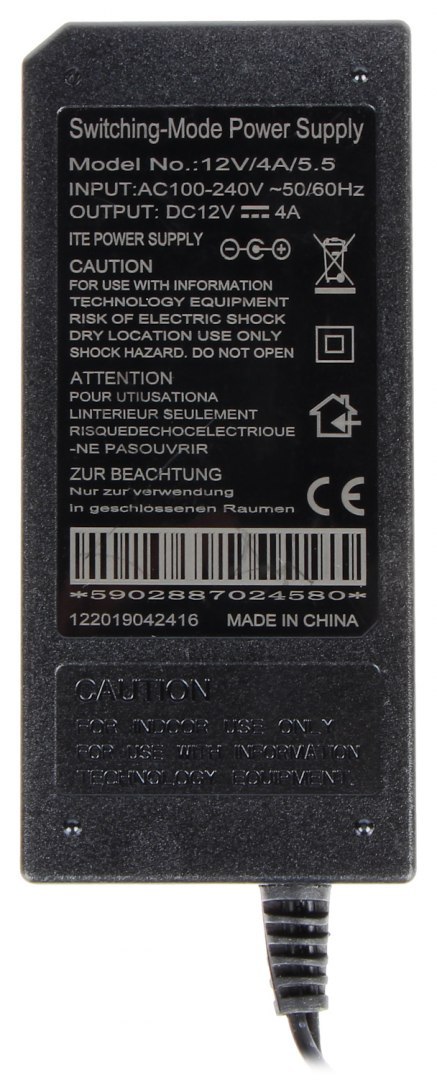 ZASILACZ 12V/4A/5.5 ZASILACZ 12V/4A/5.5