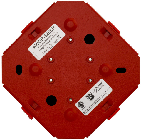 Puszka instalacyjna rozgałęźna 4x2,5mm2, ośmiokątna AWOP-425 S/R Puszka instalacyjna rozgałęźna 4x2,5mm2, ośmiokątna AWOP-425 S/R