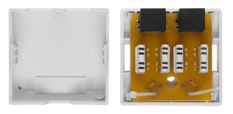 GNIAZDO ZAKOŃCZENIOWE RJ45-2G1/6 PODWÓJNE GNIAZDO ZAKOŃCZENIOWE RJ45-2G1/6 PODWÓJNE