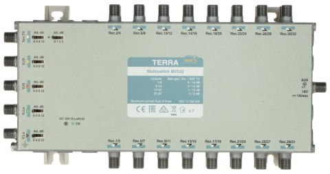 MULTISWITCH MV-532 5 WEJŚĆ/32 WYJŚCIA TERRA MULTISWITCH MV-532 5 WEJŚĆ/32 WYJŚCIA TERRA
