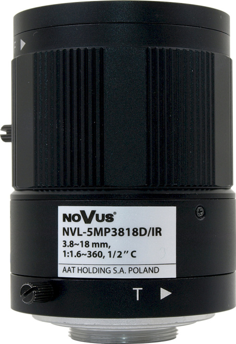 Obiektyw do kamer IP i AHD NVL-5MP3818D/IR Obiektyw do kamer IP i AHD NVL-5MP3818D/IR