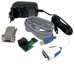 Przewód z zasilaniem (RS232) do programowania central DSC oraz nadajników DSC. Zasilacz w komplecie PCLINK-5WP USB