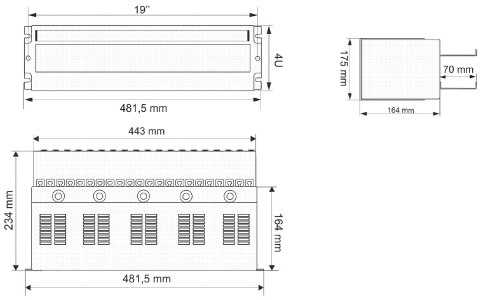 OBUDOWA A19-TS-35/OB-4U OBUDOWA A19-TS-35/OB-4U