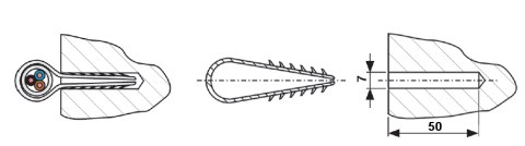 TRZYMAK KABLA UZP-2*P50 TRZYMAK KABLA UZP-2*P50