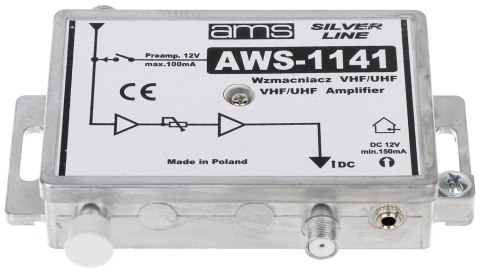WZMACNIACZ ANTENOWY AWS-1141 21dB WZMACNIACZ ANTENOWY AWS-1141 21dB