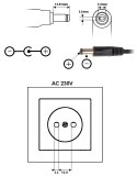 ZASILACZ IMPULSOWY 12V/1A/5.5*P100 ZASILACZ IMPULSOWY 12V/1A/5.5*P100