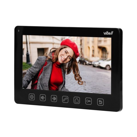 Wideo monitor bezsłuchawkowy, kolorowy, LCD 7" do zastosowania w systemach VIBELL, czarny Wideo monitor bezsłuchawkowy, kolorowy, LCD 7" do zastosowania w systemach VIBELL, czarny