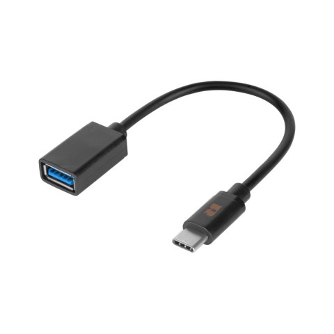 Adapter USB gniazdo A 3.0 - wtyk typu C OTG REBEL 15 cm Adapter USB gniazdo A 3.0 - wtyk typu C OTG REBEL 15 cm