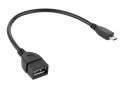 Kabel USB gniazdo A - wtyk micro USB 20cm OTG