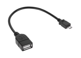 Kabel USB gniazdo A - wtyk micro USB 20cm