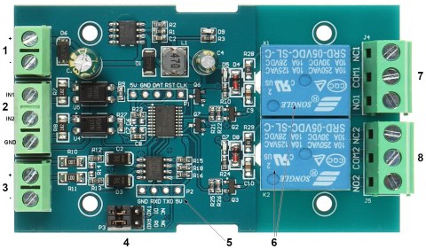 MODUŁ PRZEKAŹNIKOWY 2R-D7 Modbus RTU MODUŁ PRZEKAŹNIKOWY 2R-D7 Modbus RTU