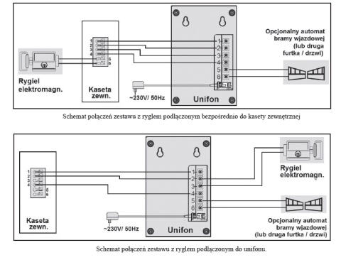 Zestaw domofonowy EURA ADP-11A3 / DIN15W12 + elektrozaczep Zestaw domofonowy EURA ADP-11A3 / DIN15W12 + elektrozaczep