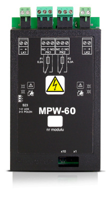 Moduł 2 przekaźników wysokonapięciowych + 2wej kontrolne MPW-60 Moduł 2 przekaźników wysokonapięciowych + 2wej kontrolne MPW-60