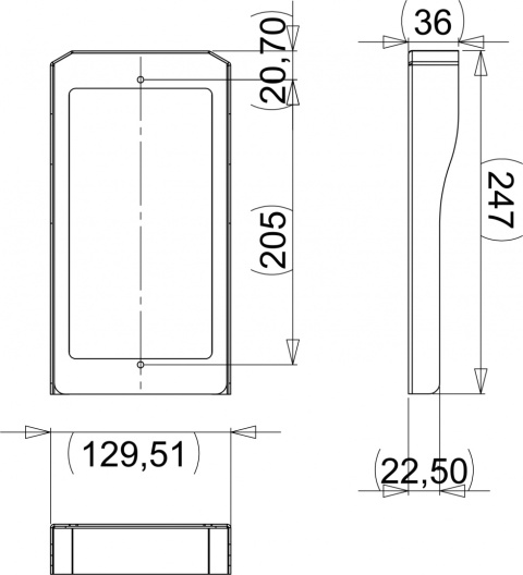 OSŁONA ALUMINIOWA DO MONTAŻU PODTYNKOWEGO STACJI OS-3PS OSŁONA ALUMINIOWA DO MONTAŻU PODTYNKOWEGO STACJI OS-3PS