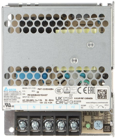 ZASILACZ IMPULSOWY PMT-12V50W2BA Delta Electronics ZASILACZ IMPULSOWY PMT-12V50W2BA Delta Electronics