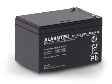 Akumulator AGM ALARMTEC serii BP 12V 12Ah Akumulator AGM ALARMTEC serii BP 12V 12Ah