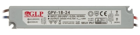 ZASILACZ IMPULSOWY 24V/0.75A/GPV ZASILACZ IMPULSOWY 24V/0.75A/GPV