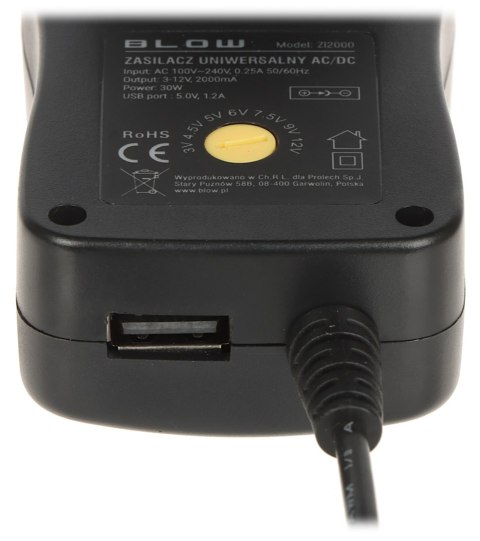 ZASILACZ IMPULSOWY 3-12V/2A/BL USB ZASILACZ IMPULSOWY 3-12V/2A/BL USB
