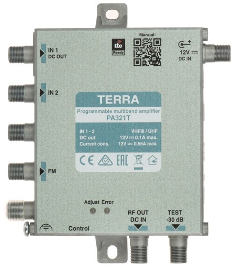 PROGRAMOWALNY WZMACNIACZ WIELOZAKRESOWY PA-321TP TERRA PROGRAMOWALNY WZMACNIACZ WIELOZAKRESOWY PA-321TP TERRA