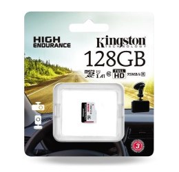Karta pamięci microSD Kingston High-Endurance UHS-I 128GB 24/7 (rejestratory i monitoring)