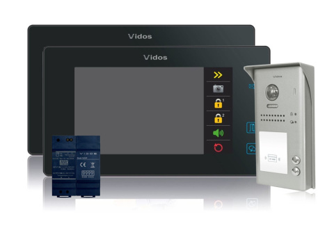 Wideodomofon 2-rodzinny VIDOS DUO 2x M1021B S1102A Wideodomofon 2-rodzinny VIDOS DUO 2x M1021B S1102A
