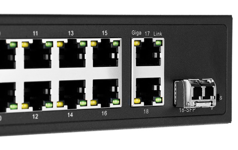 PX-S18-P16-U1G-U1G/1F-TP150HI - switch PoE 16-port + 1 RJ45 + 1 RJ45/SFP - combo PX-S18-P16-U1G-U1G/1F-TP150HI - switch PoE 16-port + 1 RJ45 + 1 RJ45/SFP - combo