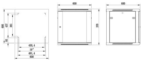 W6606ZL/B - szafa Rack 19" - 600x600x6U (Złożona) W6606ZL/B - szafa Rack 19" - 600x600x6U (Złożona)