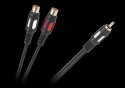 Kabel 1RCA-2 gniazda RCA 25cm