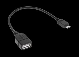 Kabel USB gniazdo A - wtyk micro USB 20cm