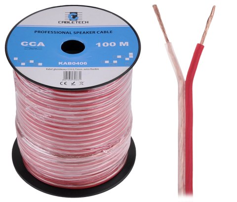 Kabel głośnikowy CCA 0.75mm Cabletech extra flexible