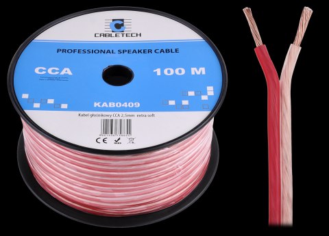 Kabel głośnikowy CCA 2.5mm Cabletech extra soft